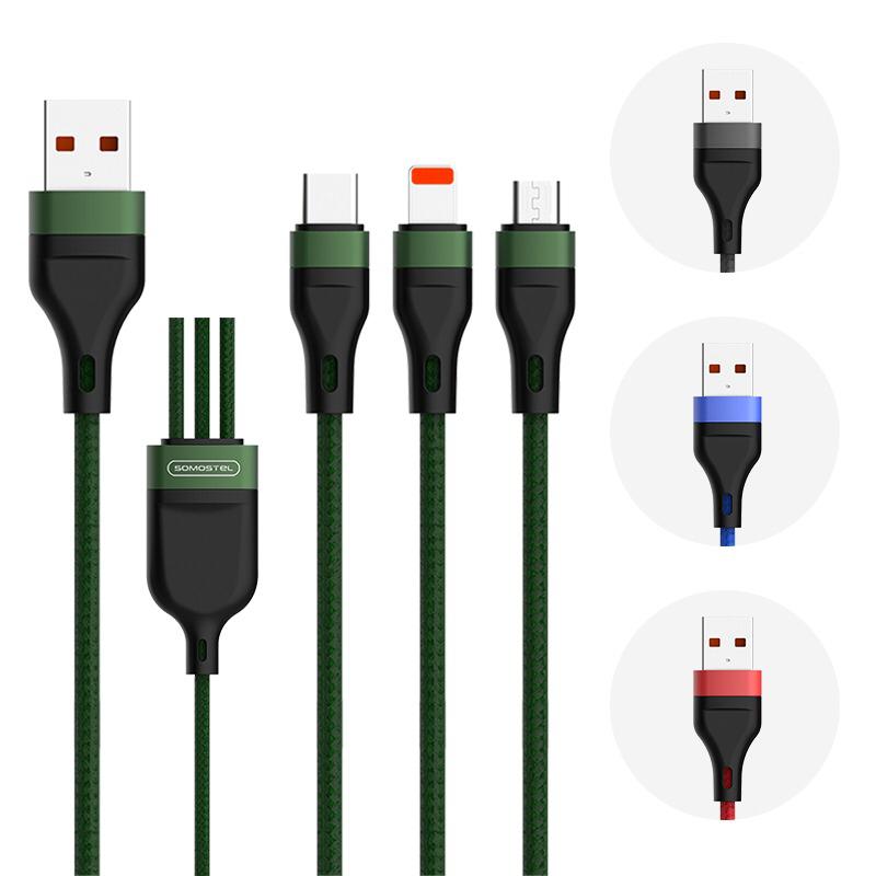 Somostel 3 in 1 charger / data cable for mobile phones